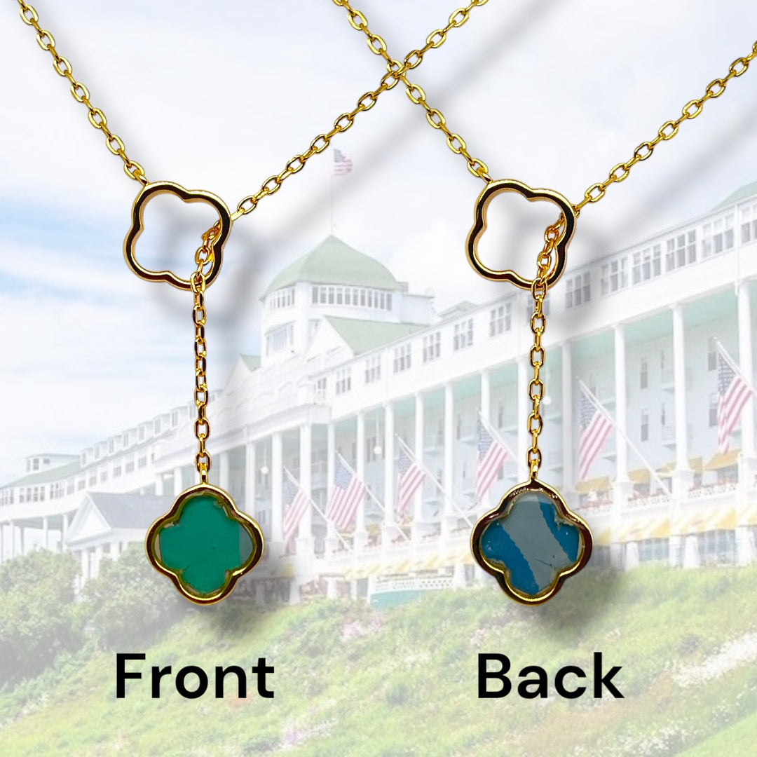 Crystal Lariat Necklace | Gold