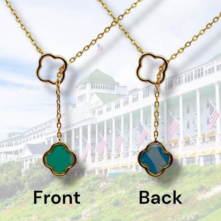 Crystal Lariat Necklace | Gold