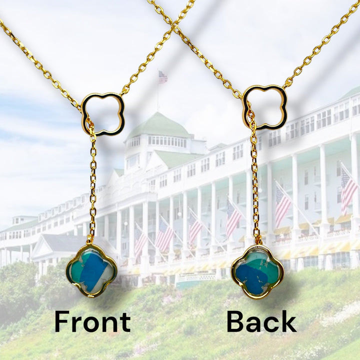 Crystal Lariat Necklace | Gold