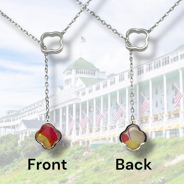 Crystal Lariat Necklace | Silver