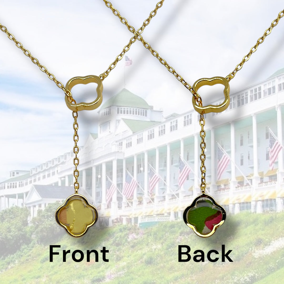 Crystal Lariat Necklace | Gold