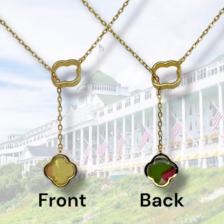 Crystal Lariat Necklace | Gold
