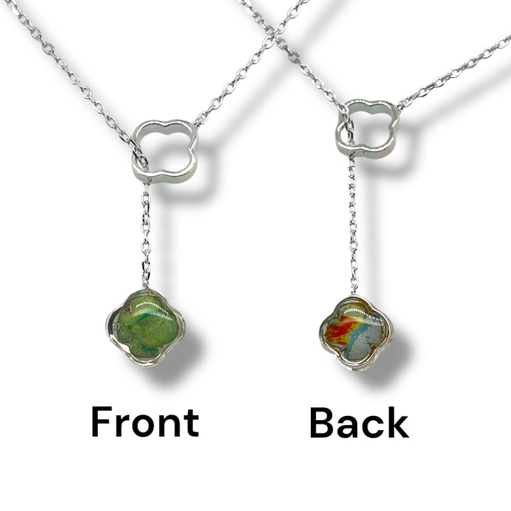 Crystal Lariat Necklace | Silver