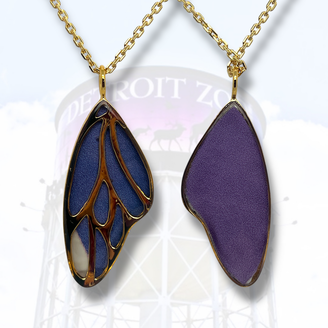 Detroit Zoo Vivian Butterfly Necklace | Gold