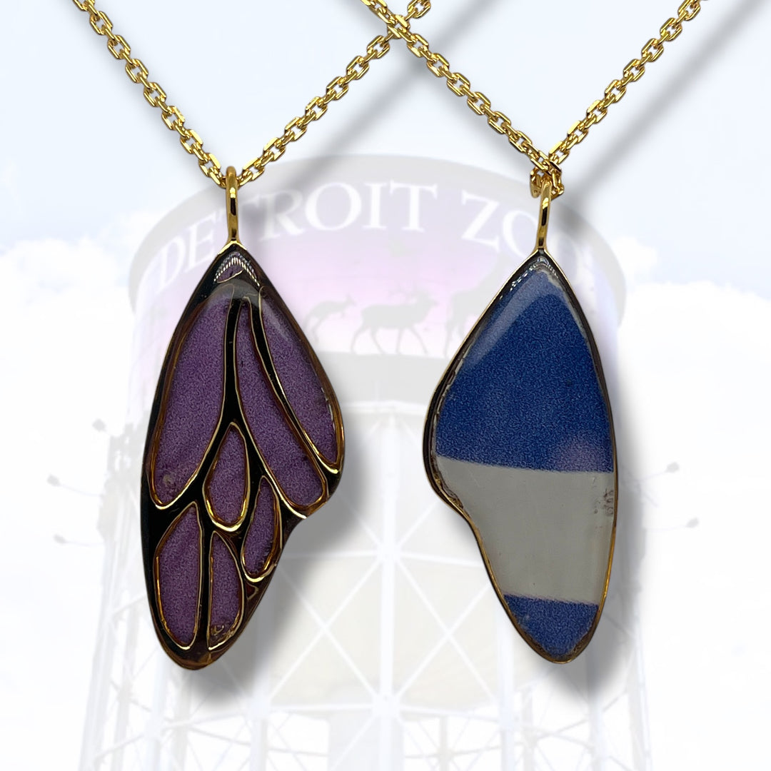 Detroit Zoo Vivian Butterfly Necklace | Gold