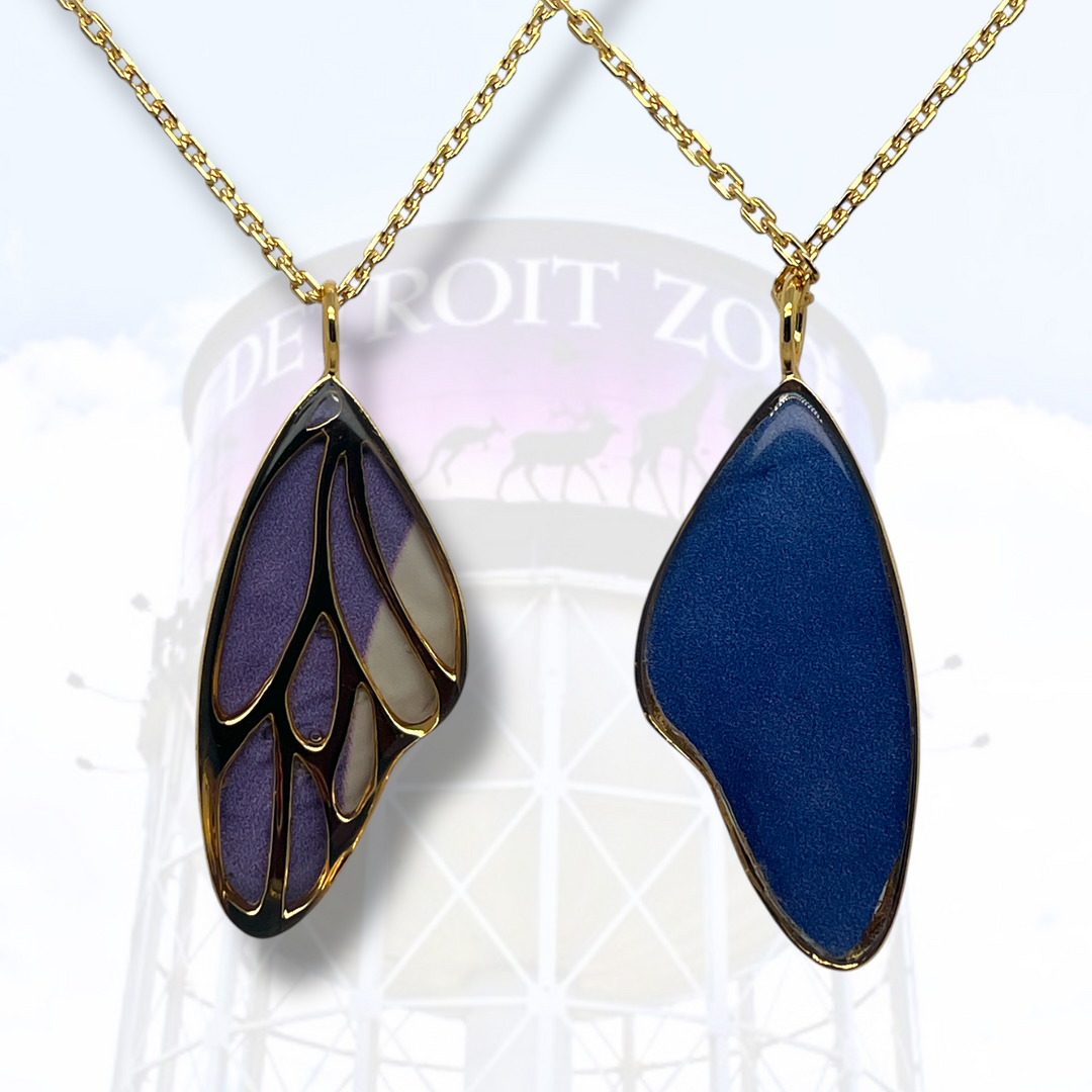 Detroit Zoo Vivian Butterfly Necklace | Gold