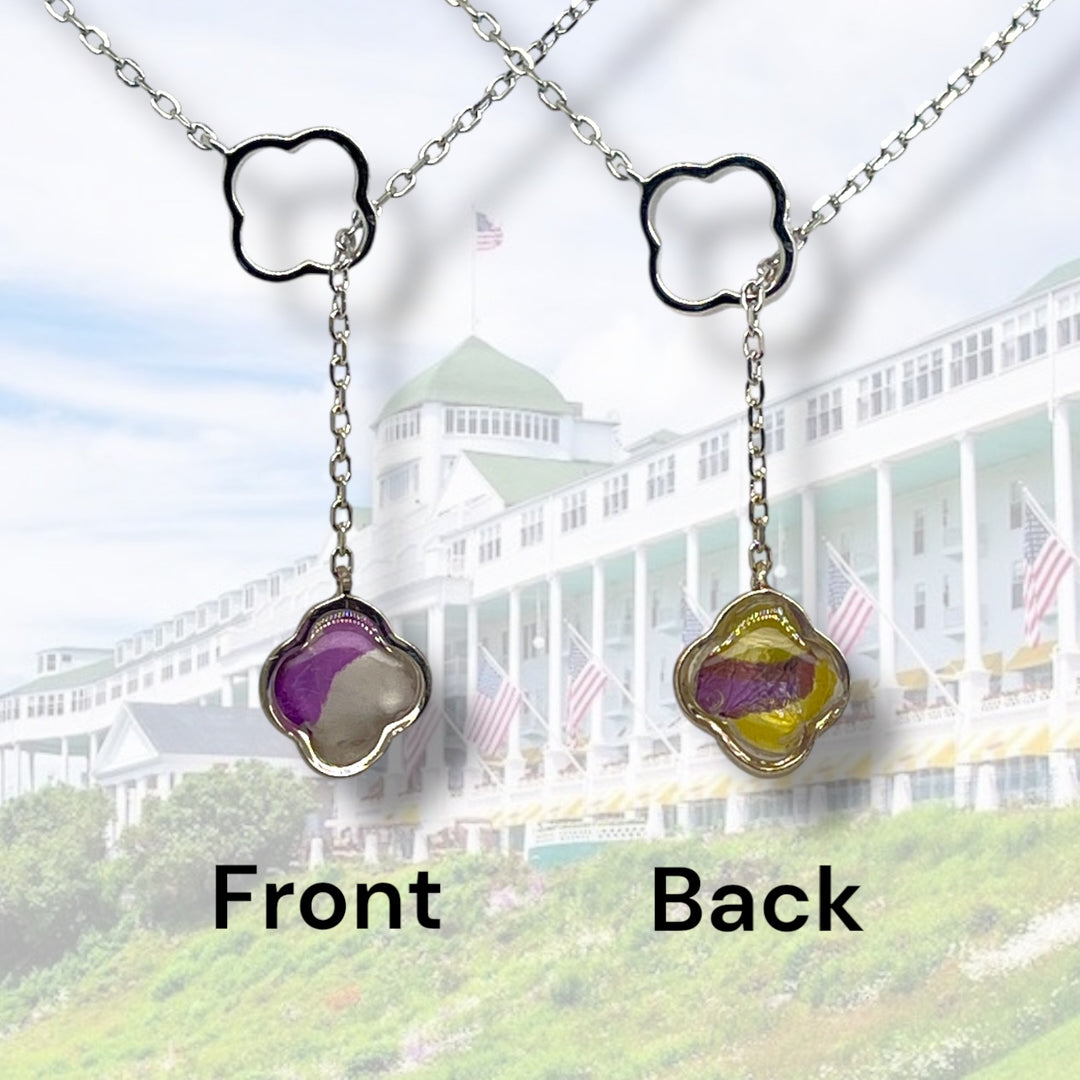 Crystal Lariat Necklace | Sterling Silver