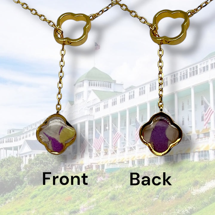 Crystal Lariat Necklace | Gold