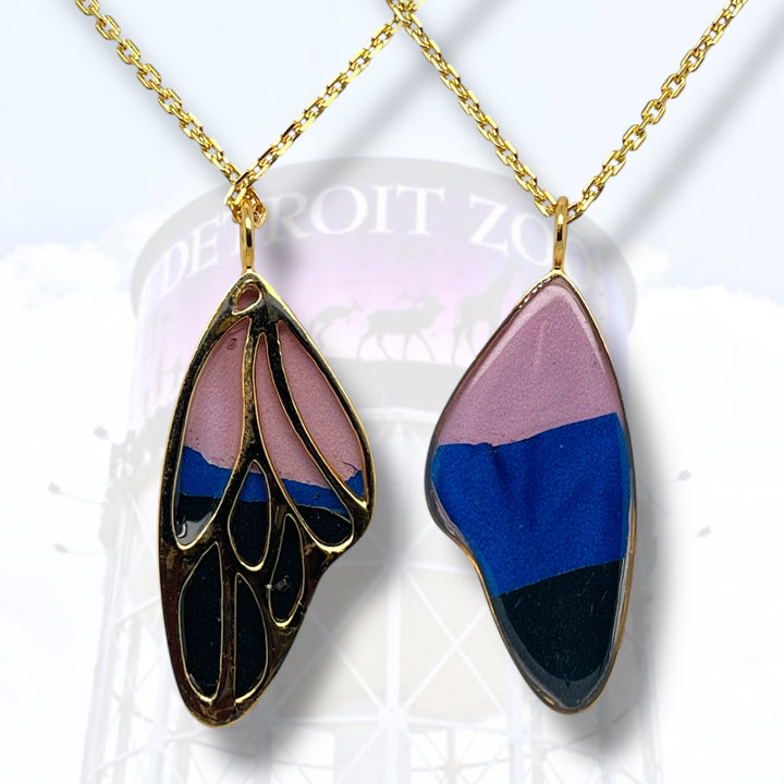 Detroit Zoo Vivian Butterfly Necklace | Gold