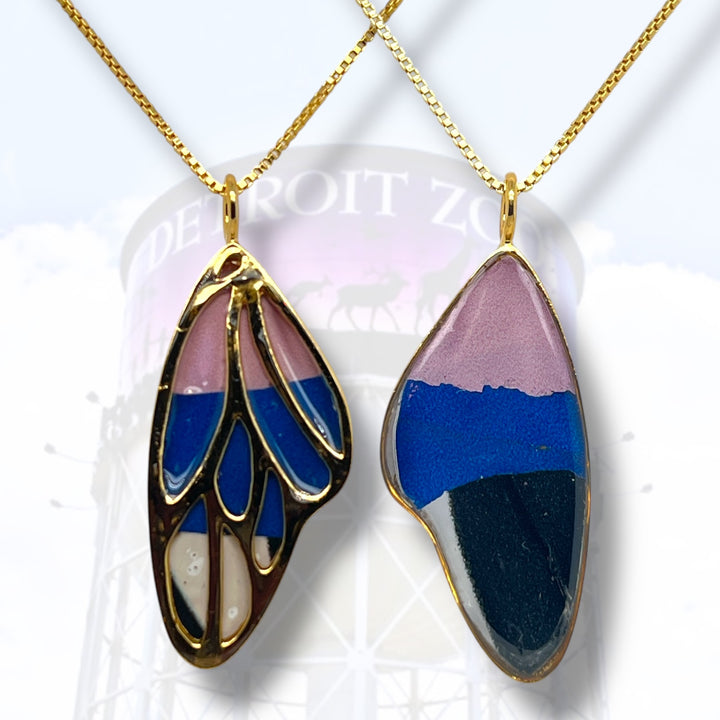Detroit Zoo Vivian Butterfly Necklace | Gold
