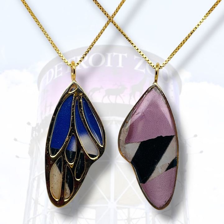 Detroit Zoo Vivian Butterfly Necklace | Gold