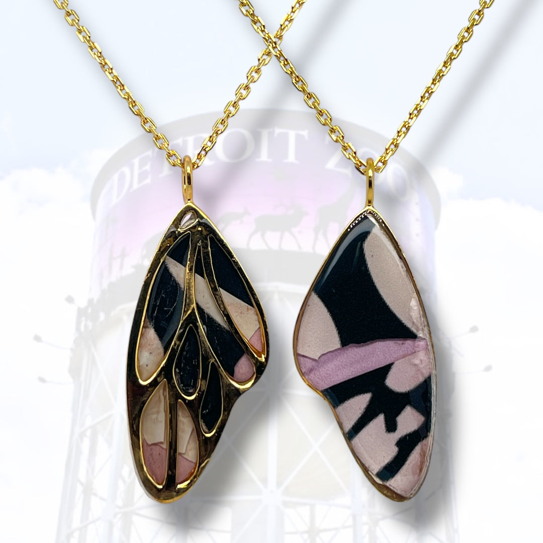 Detroit Zoo Vivian Butterfly Necklace | Gold