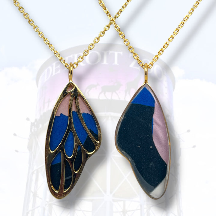 Detroit Zoo Vivian Butterfly Necklace | Gold
