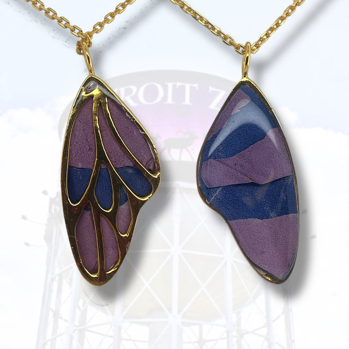 Detroit Zoo Vivian Butterfly Necklace | Gold