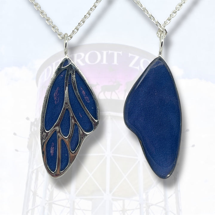 Detroit Zoo Vivian Butterfly Necklace | Silver