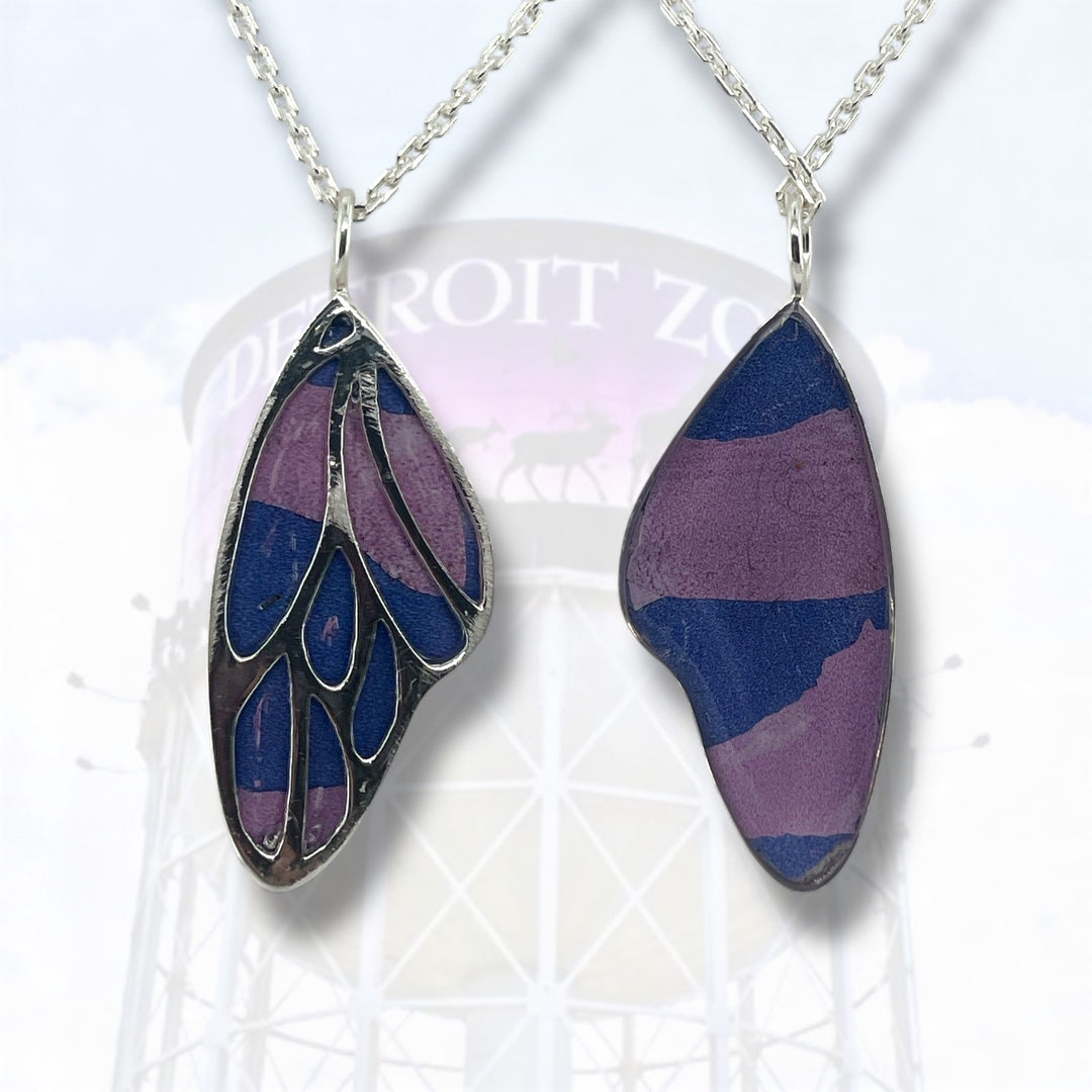 Detroit Zoo Vivian Butterfly Necklace | Silver