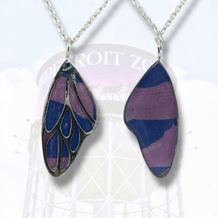 Detroit Zoo Vivian Butterfly Necklace | Silver