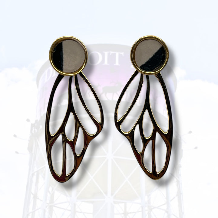 Detroit Zoo Callie Butterfly Earrings | Gold