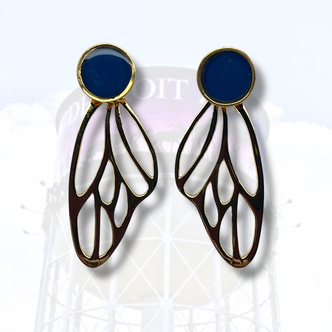 Detroit Zoo Callie Butterfly Earrings | Gold