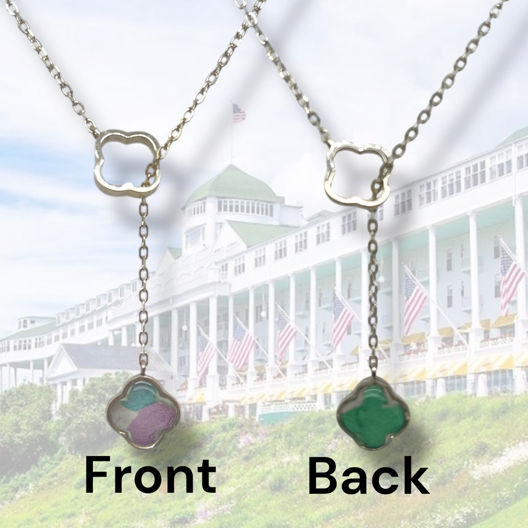 Crystal Lariat Necklace | Silver