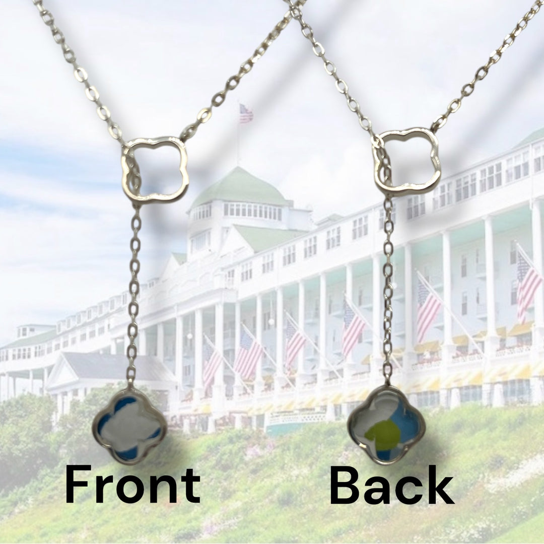 Crystal Lariat Necklace | Silver