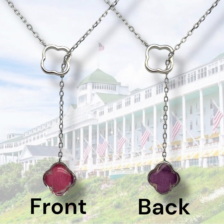 Crystal Lariat Necklace | Silver