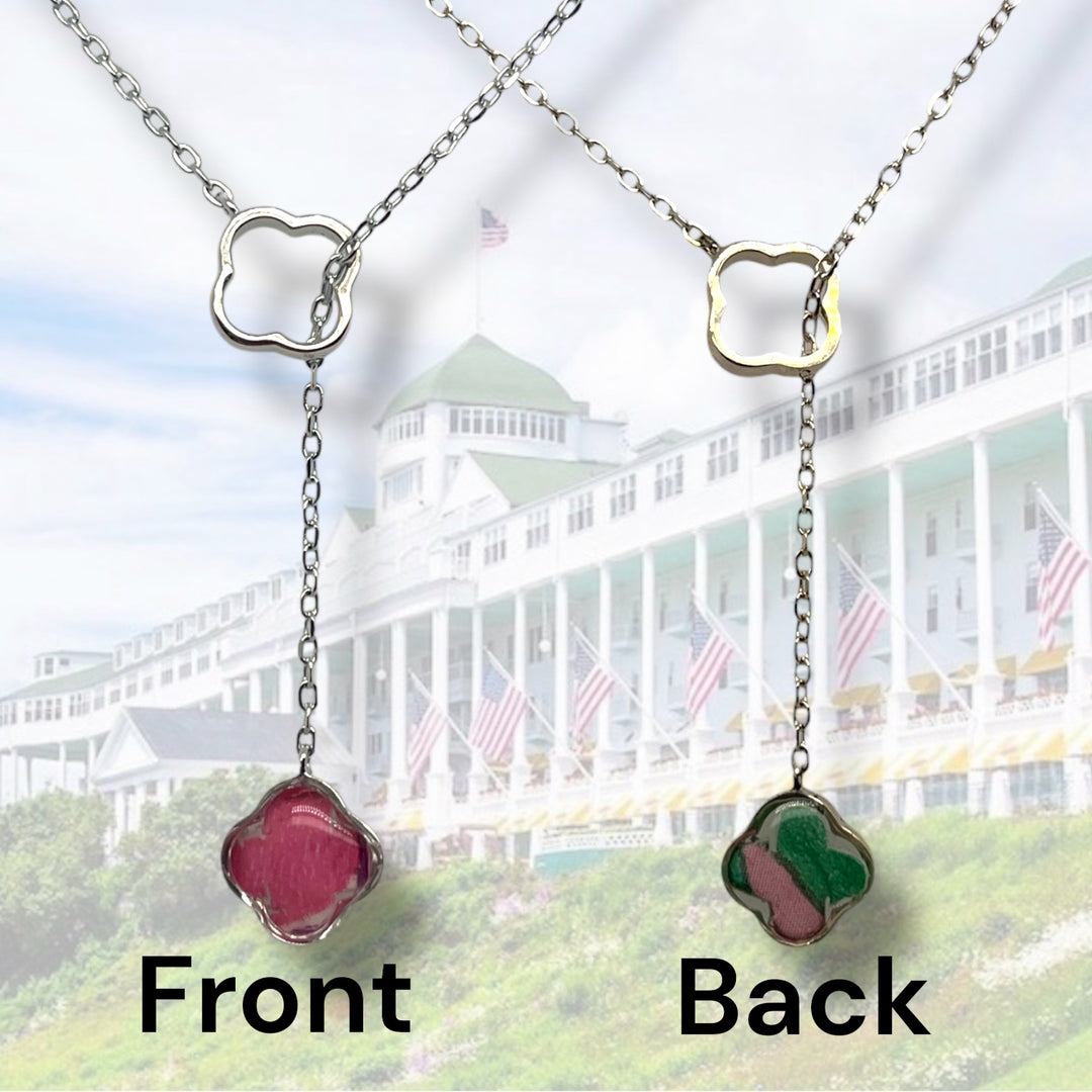 Crystal Lariat Necklace | Silver