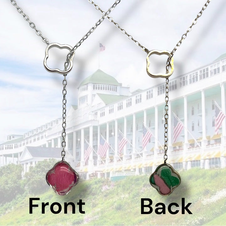 Crystal Lariat Necklace | Silver