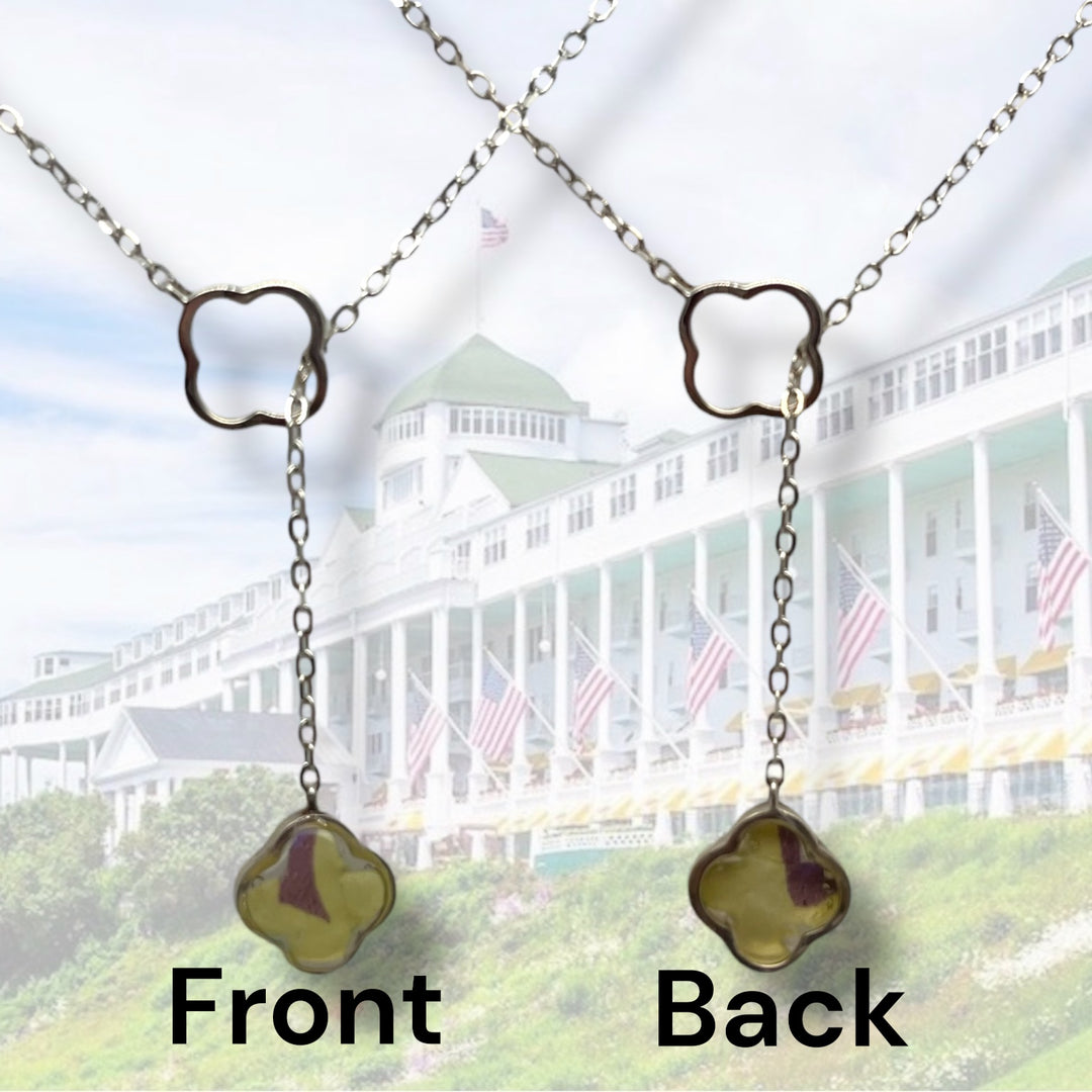 Crystal Lariat Necklace | Silver