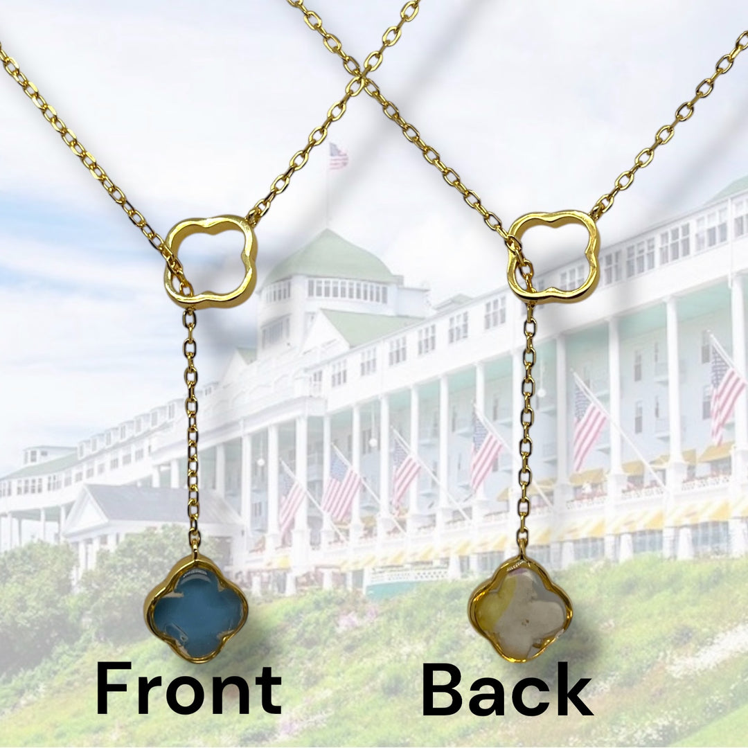 Crystal Lariat Necklace | Gold