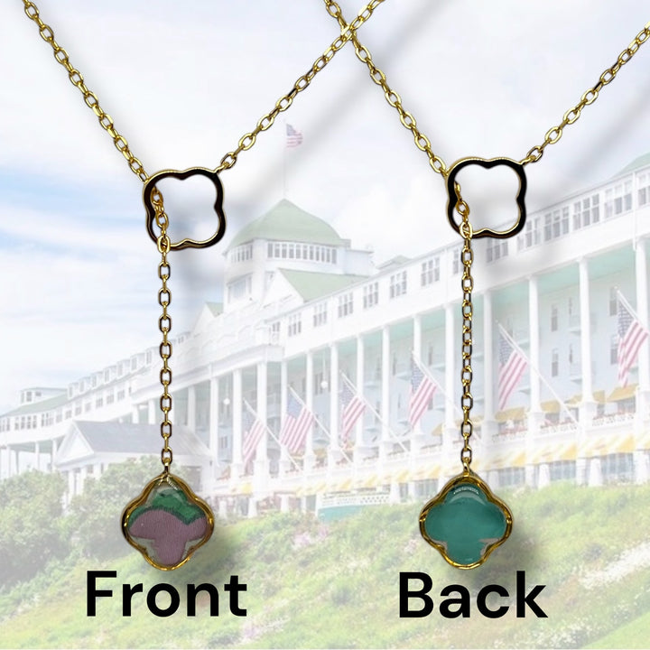 Crystal Lariat Necklace | Gold