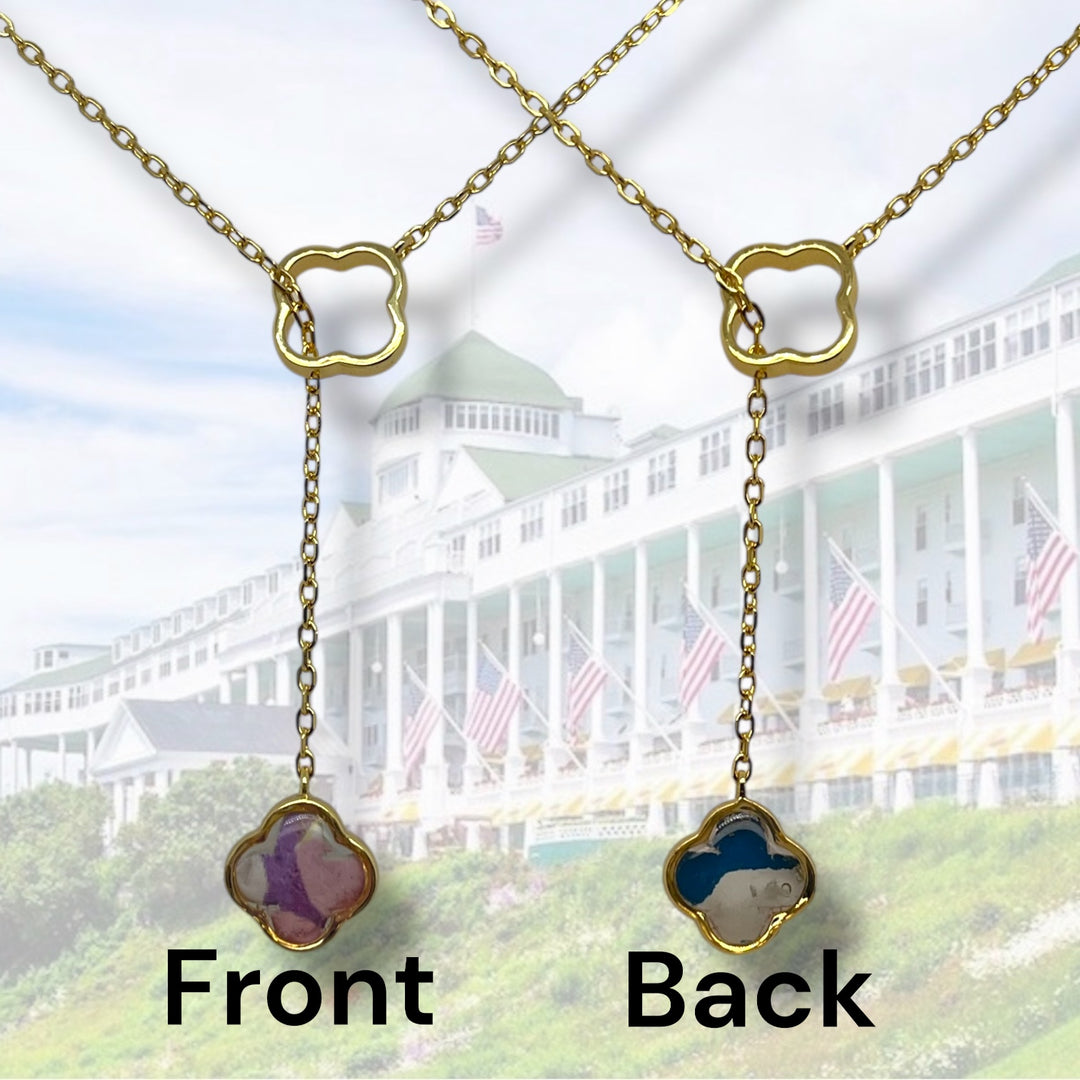 Crystal Lariat Necklace | Gold