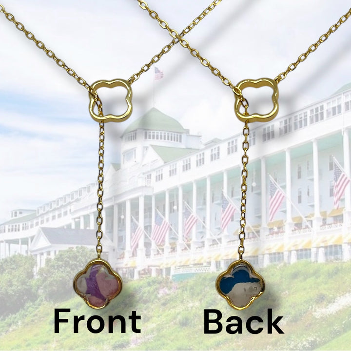 Crystal Lariat Necklace | Gold