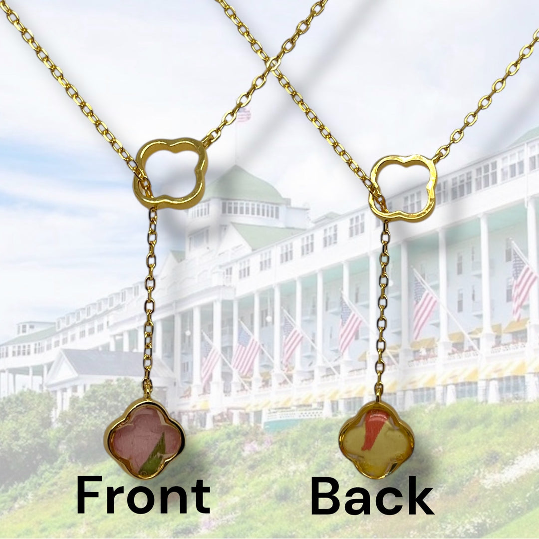 Crystal Lariat Necklace | Gold