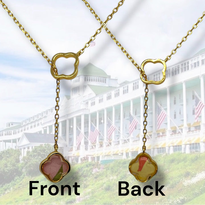 Crystal Lariat Necklace | Gold