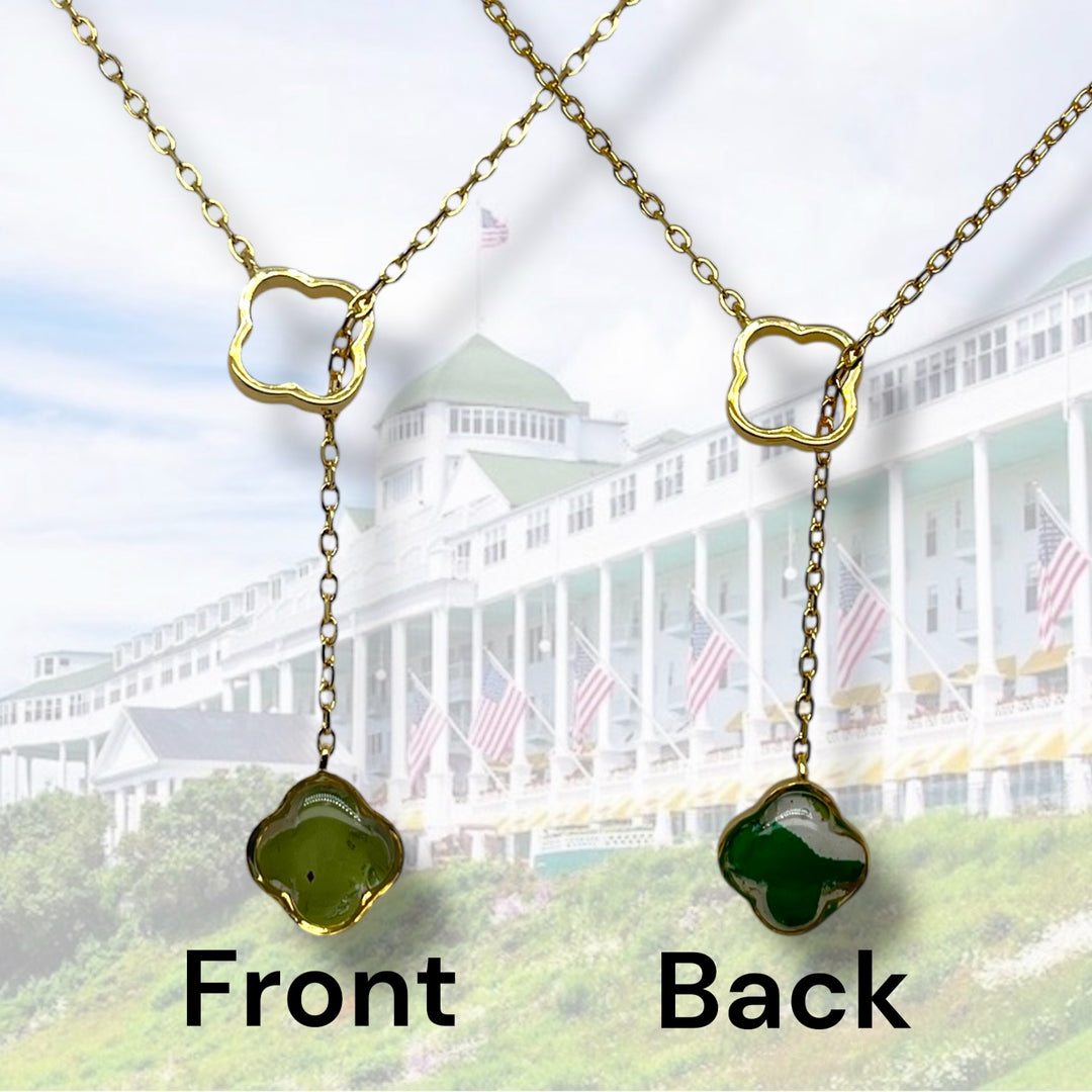 Crystal Lariat Necklace | Gold