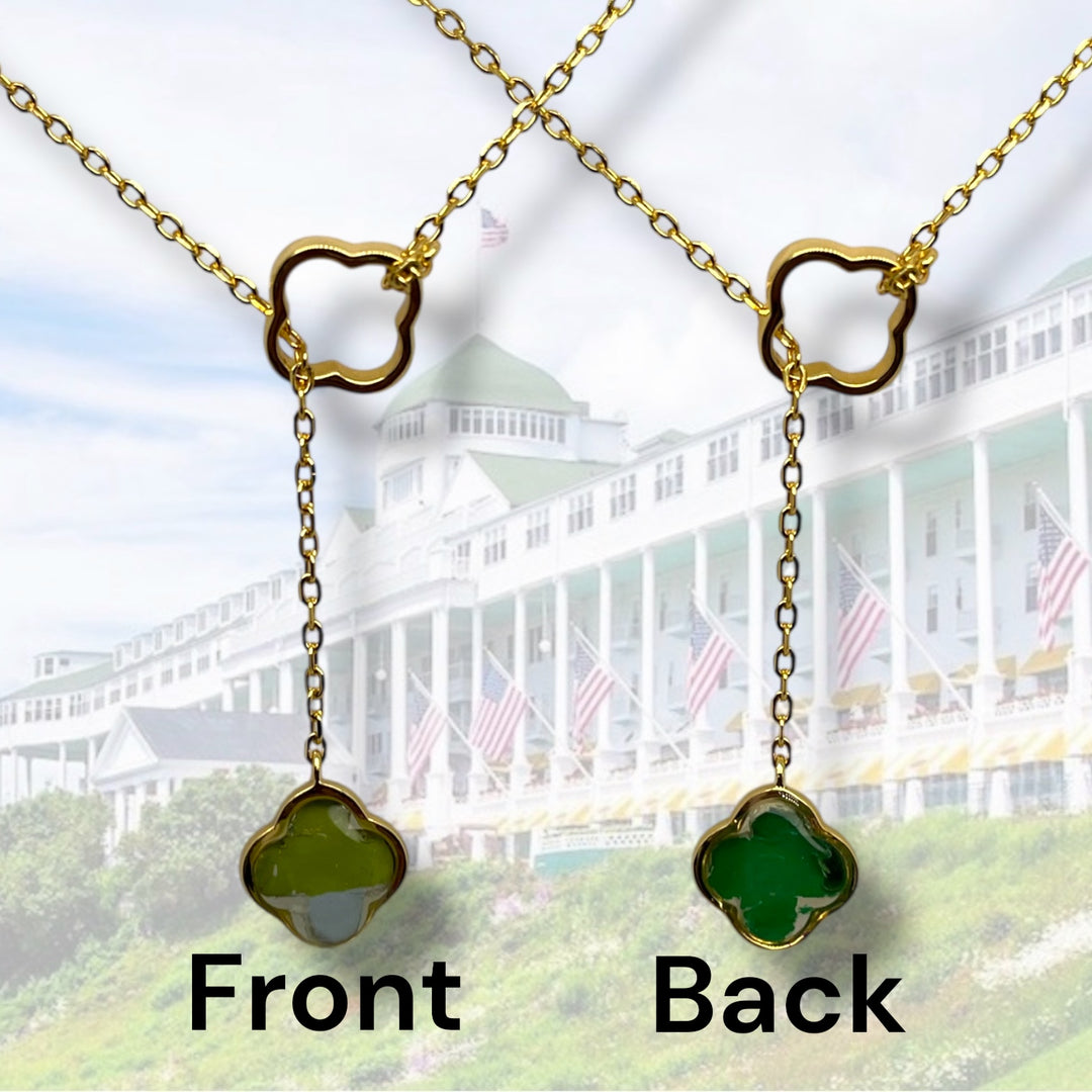 Crystal Lariat Necklace | Gold