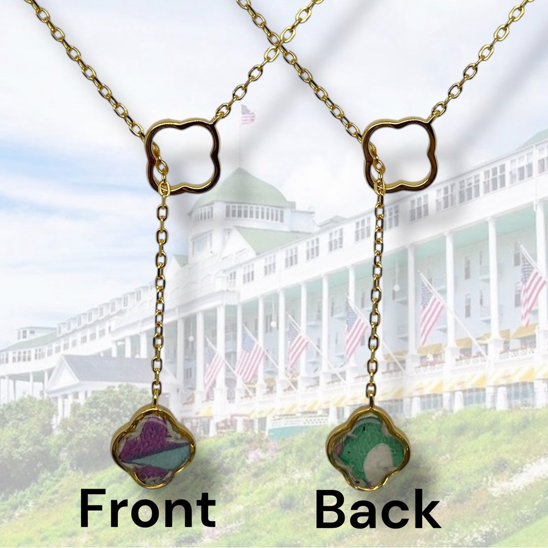 Crystal Lariat Necklace | Gold