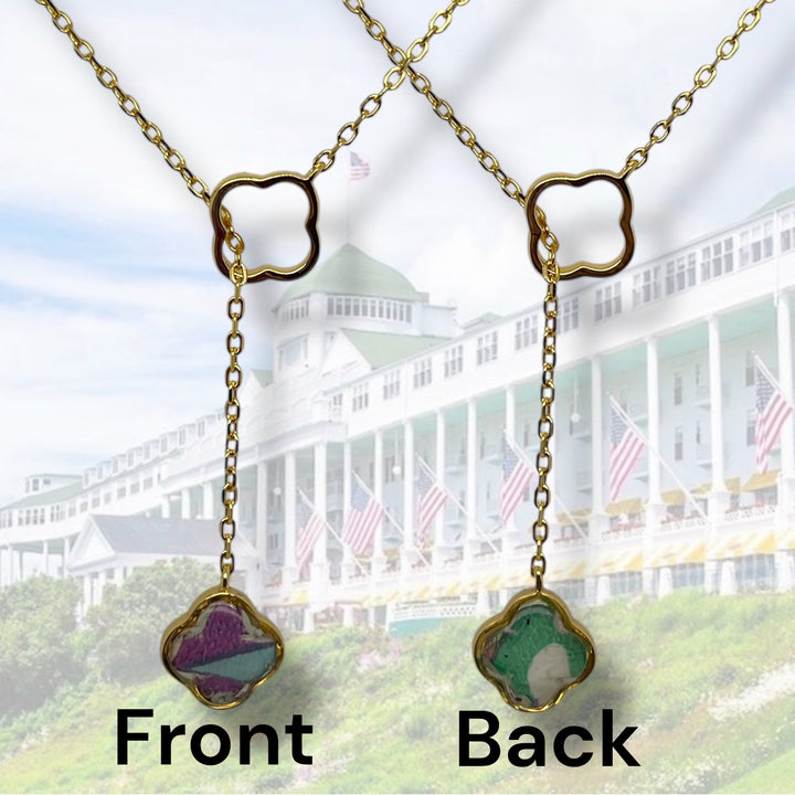 Crystal Lariat Necklace | Gold