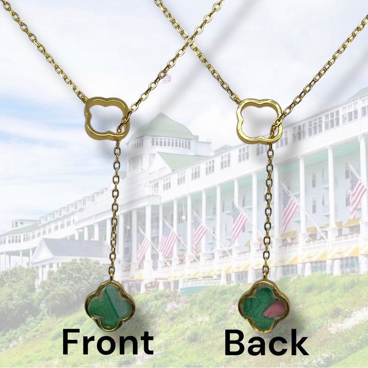 Crystal Lariat Necklace | Gold