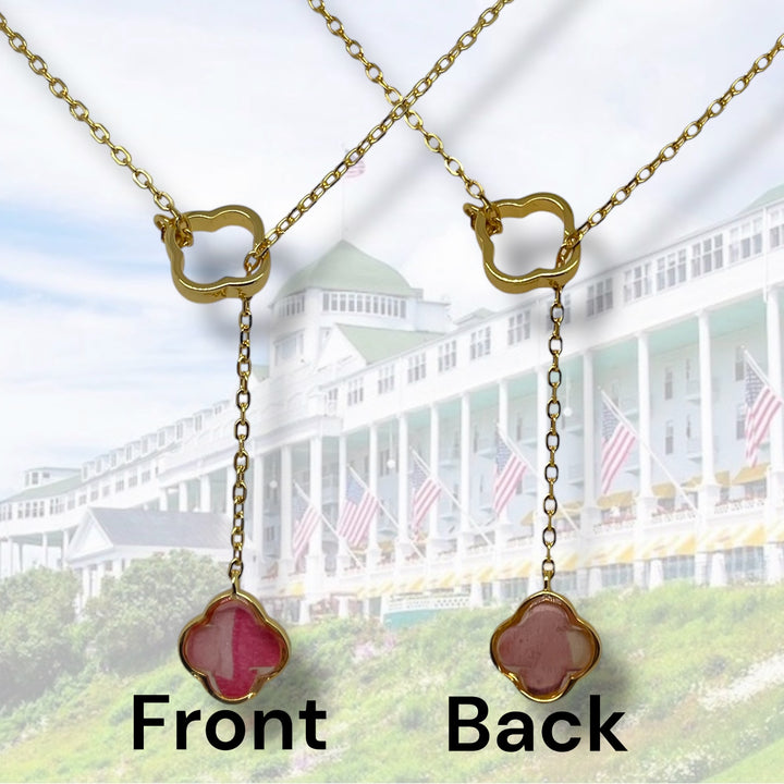 Crystal Lariat Necklace | Gold