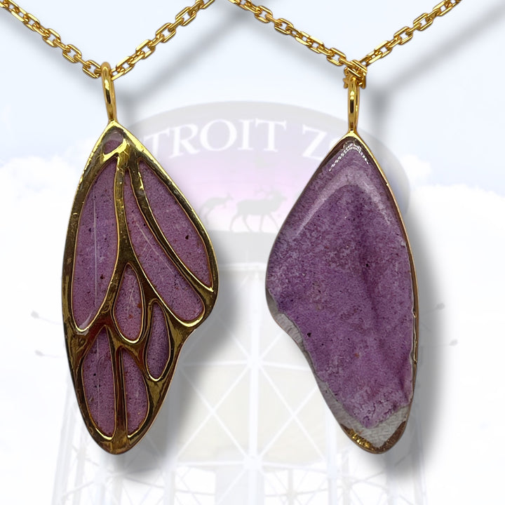 Detroit Zoo Vivian Butterfly Necklace | Gold