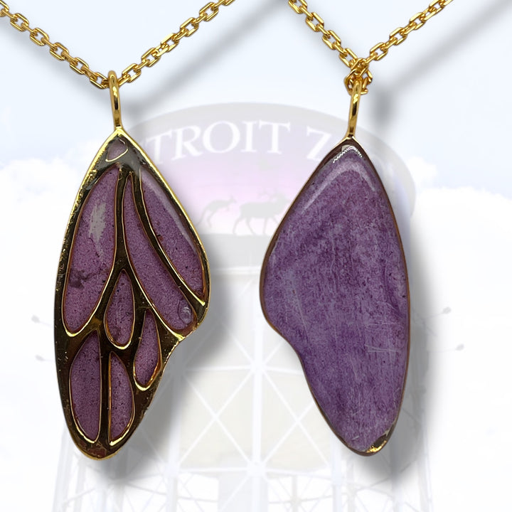Detroit Zoo Vivian Butterfly Necklace | Gold