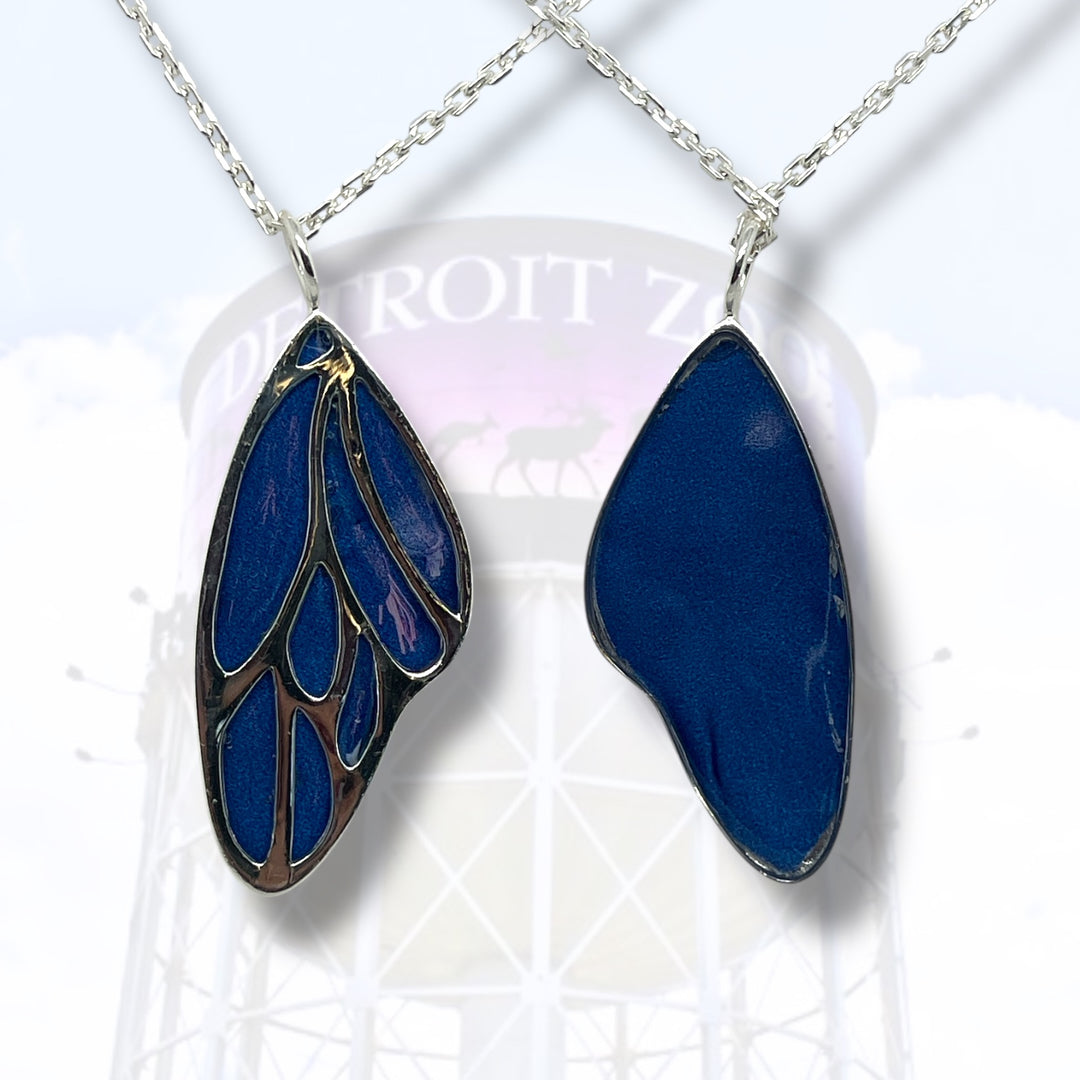 Detroit Zoo Vivian Butterfly Necklace | Silver