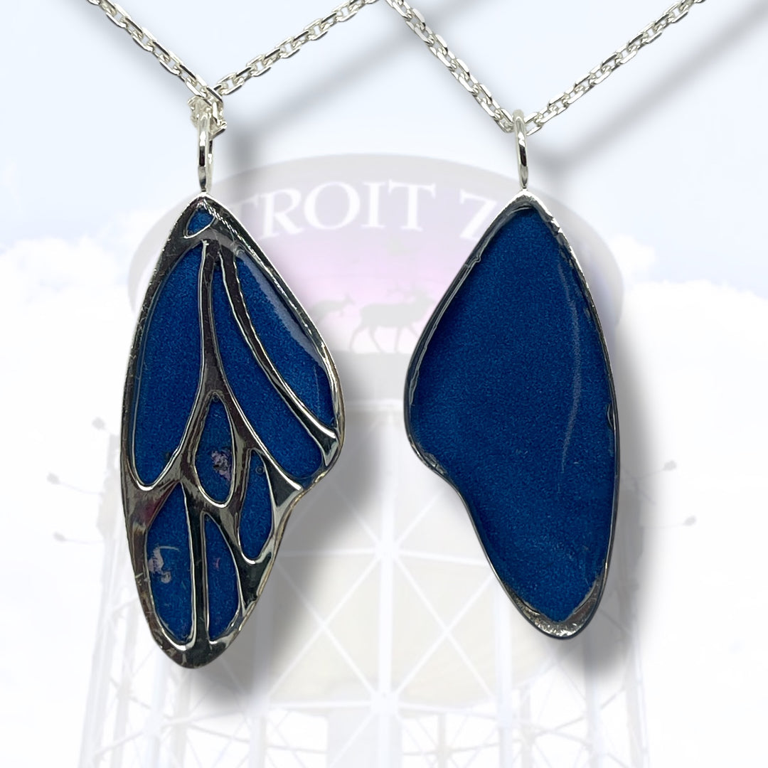 Detroit Zoo Vivian Butterfly Necklace | Silver