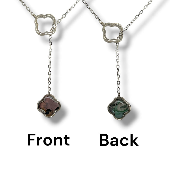 Crystal Lariat Necklace | Silver