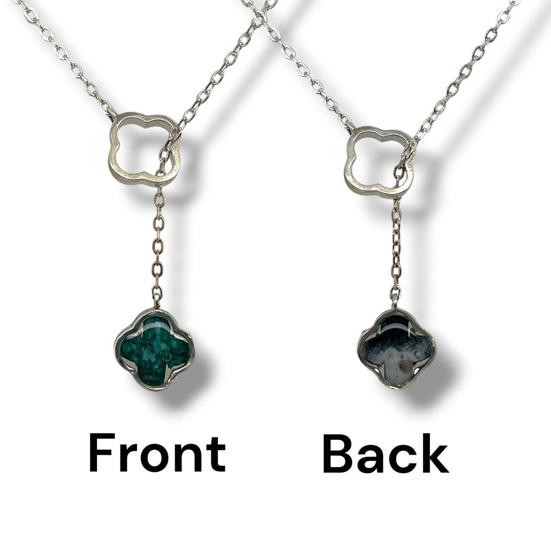 Crystal Lariat Necklace | Silver