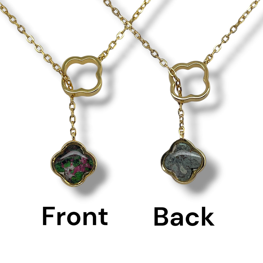 Crystal Lariat Necklace | Gold
