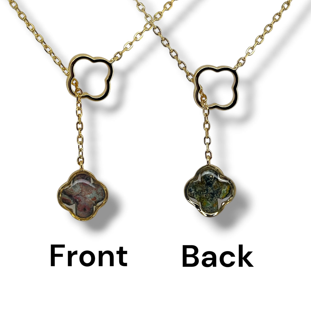 Crystal Lariat Necklace | Gold