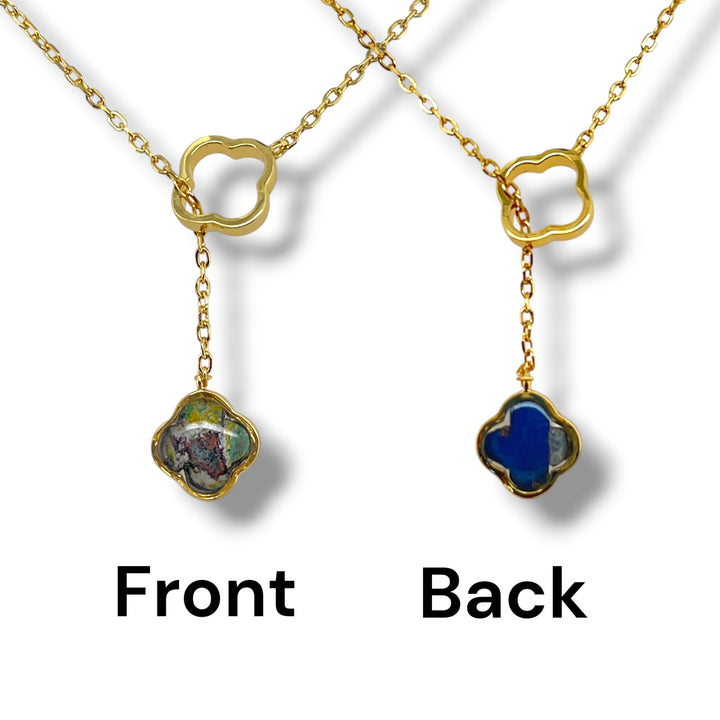 Crystal Lariat Necklace | Gold